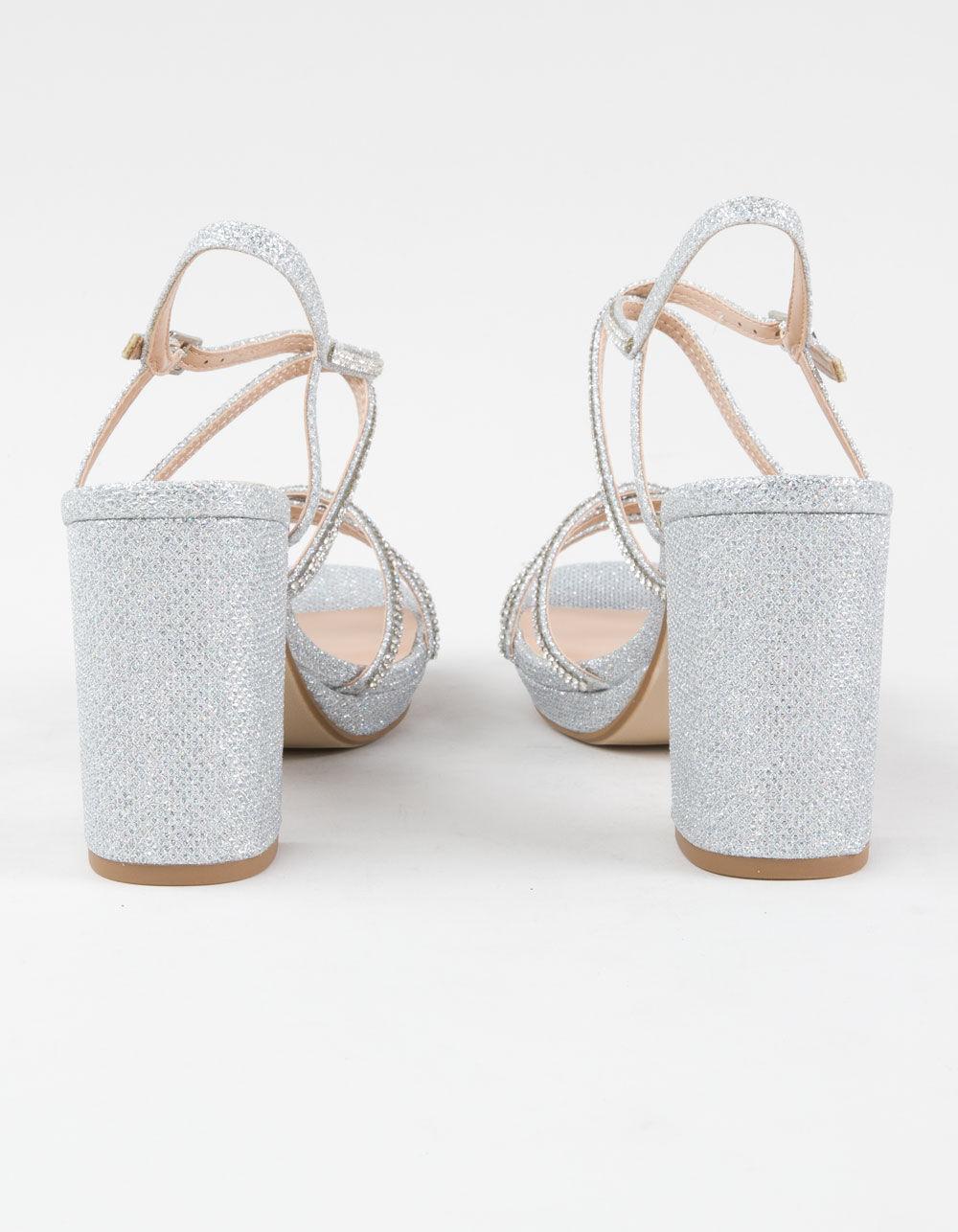 SODA Envoy Womens Platform Heels - SILVER Product Image