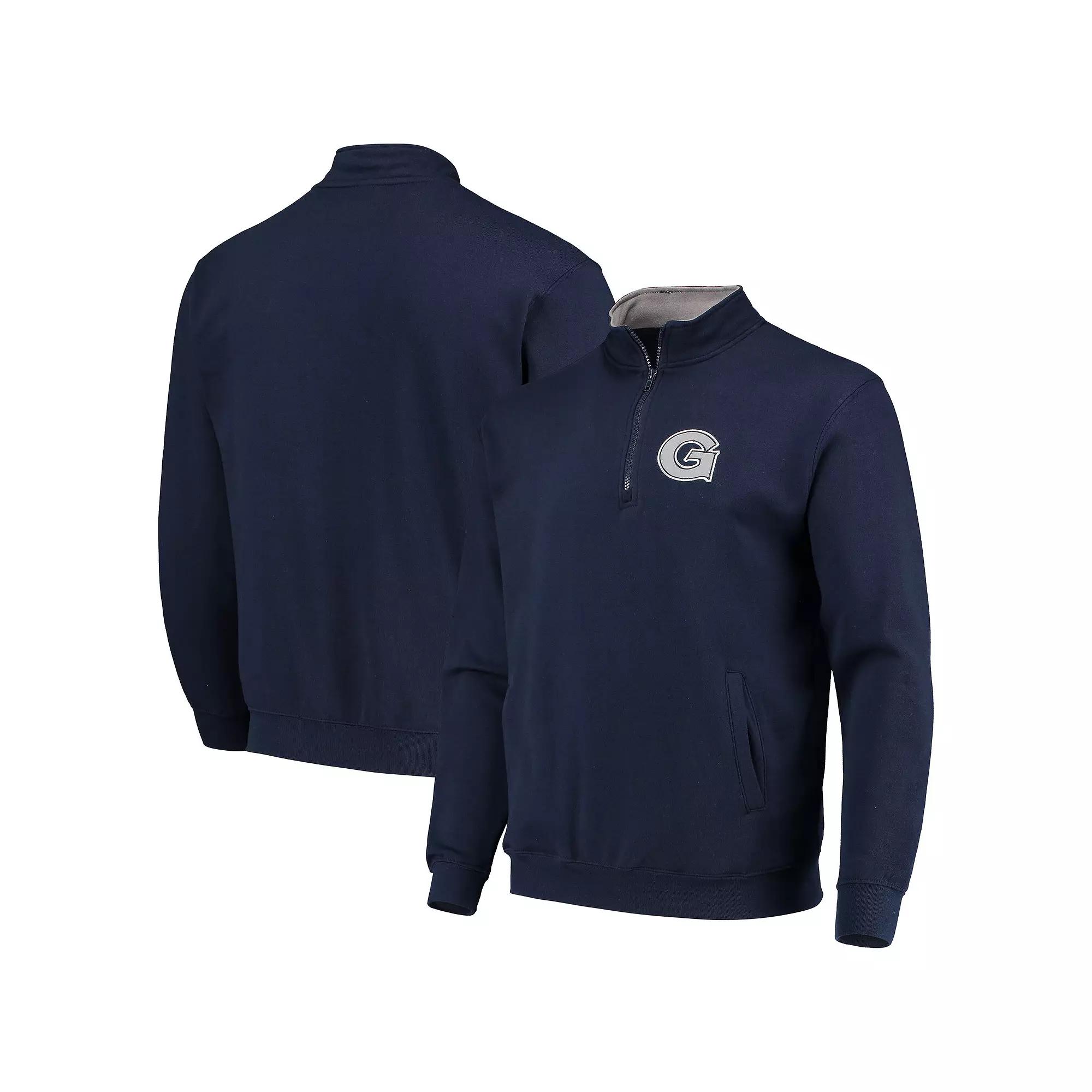 Men's Colosseum Navy Georgetown Hoyas Tortugas Logo Quarter-Zip Jacket,  Product Image