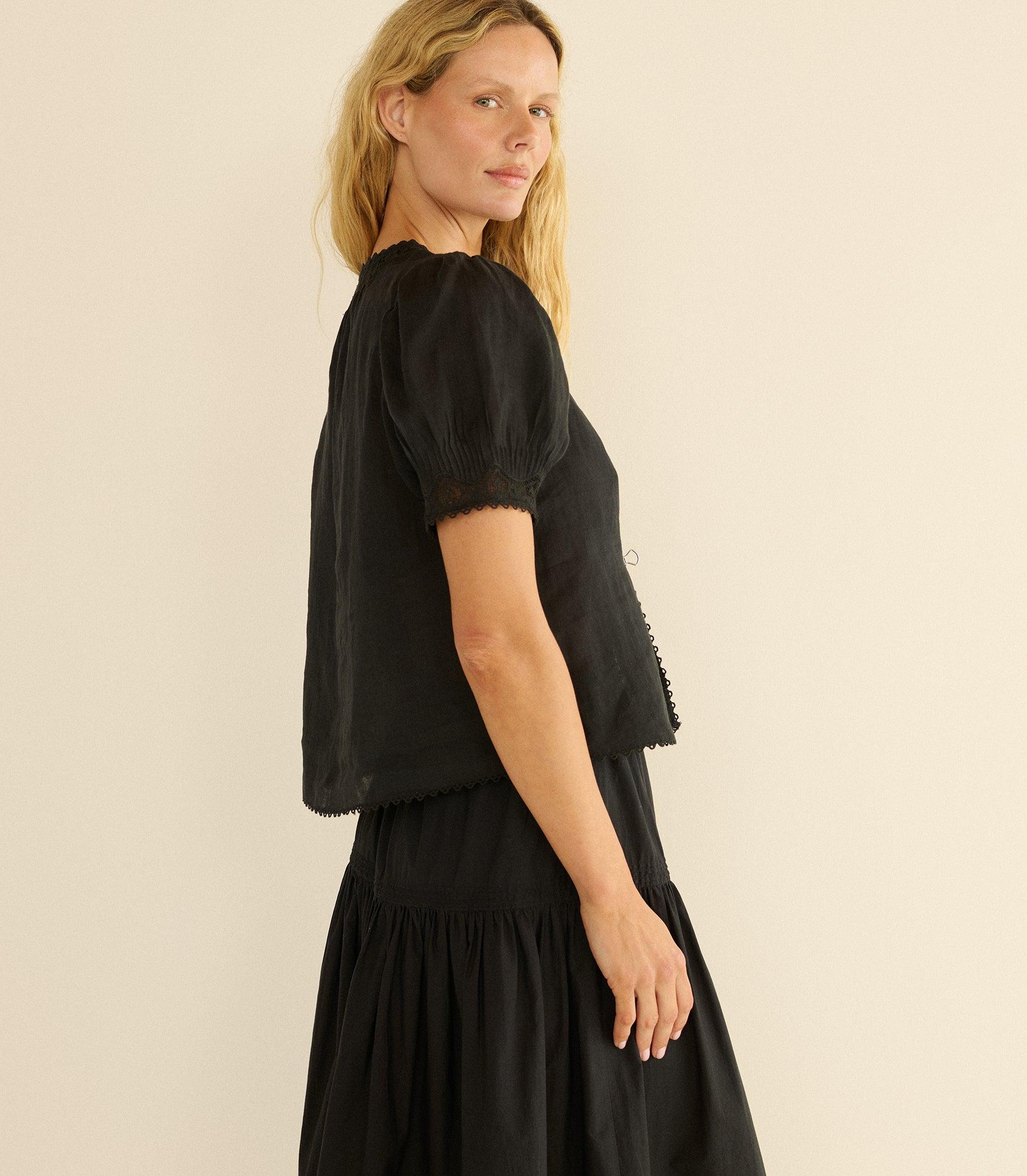 BRIGITTA TOP -- BLACK Product Image