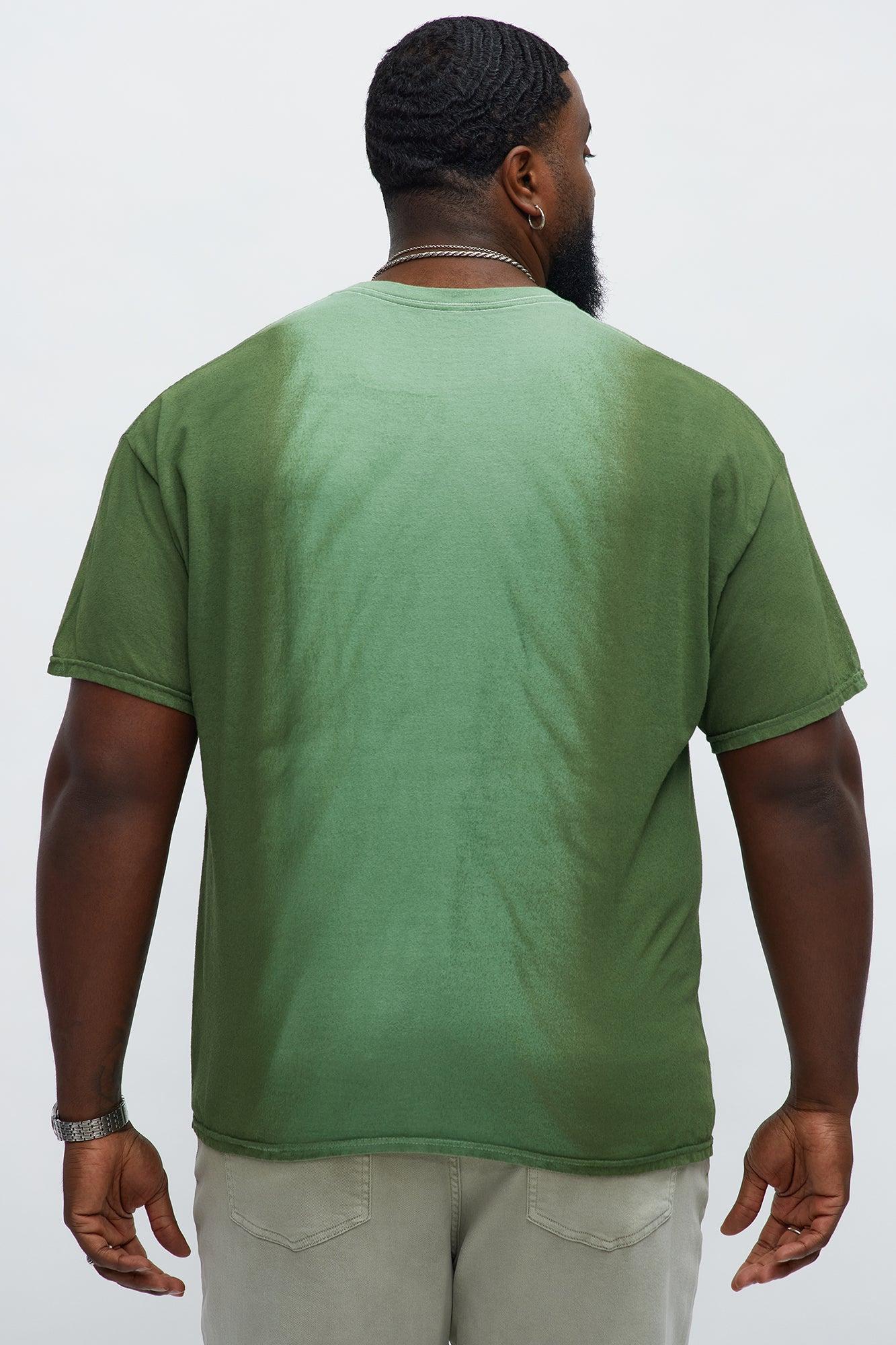 Gradient Wash Tee - Green Male Product Image