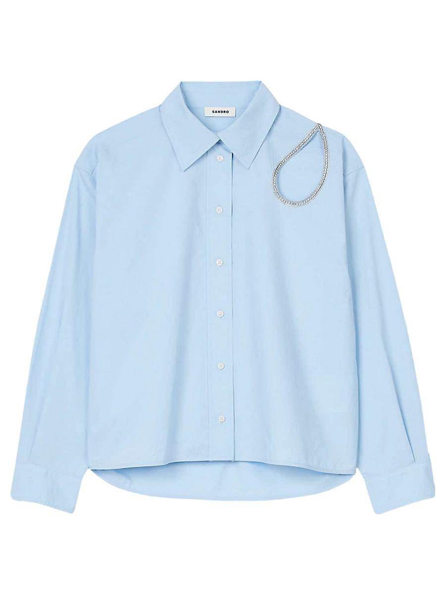 Womens Rhinestone Teardrop Shirt Product Image