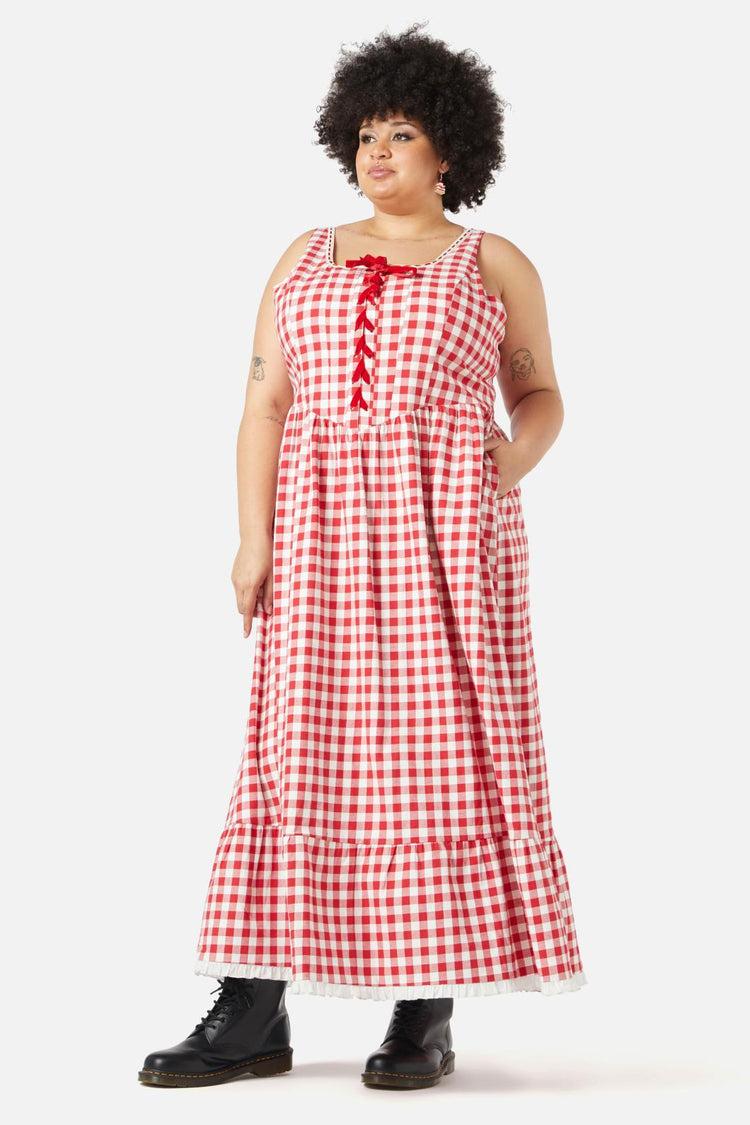 Curve Jam Gingham Corset Dress Product Image