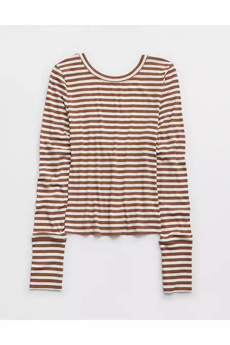 OFFLINE By Aerie Thumbs Up Ribbed Scoop Back T-Shirt Women's Product Image