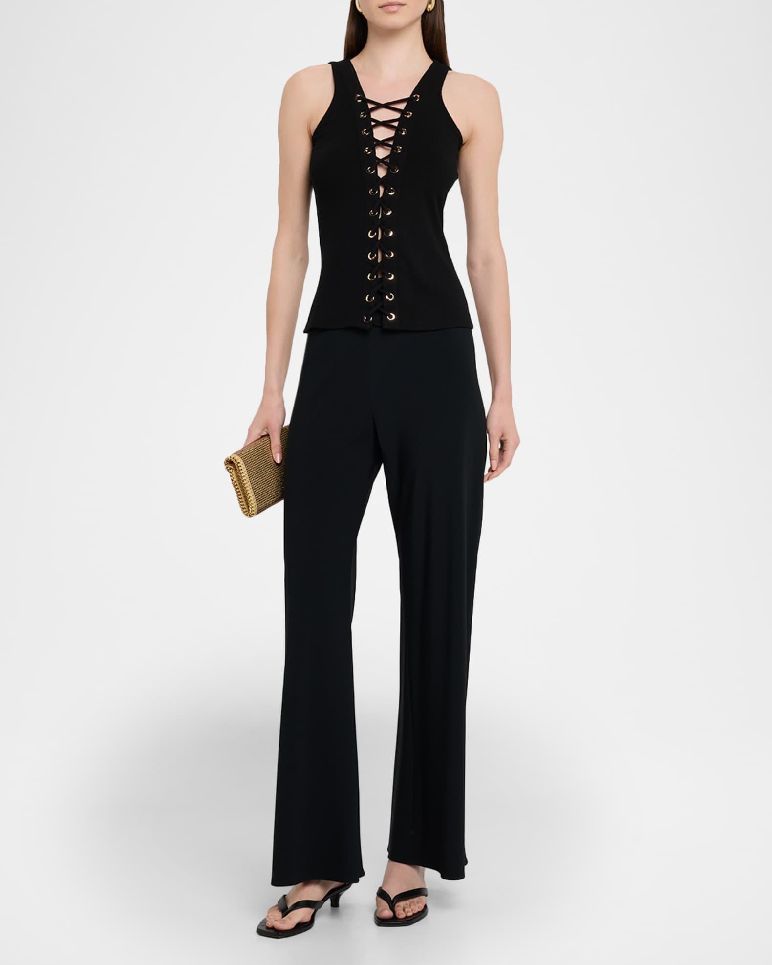 Rashelle Sleeveless Lace-Up Top  Product Image