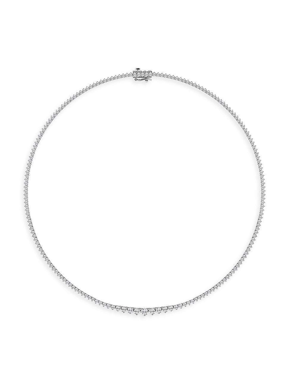Womens Platinum & Graduated Round Lab-Grown Diamond Tennis Necklace/5.00-20.00 TCW Product Image