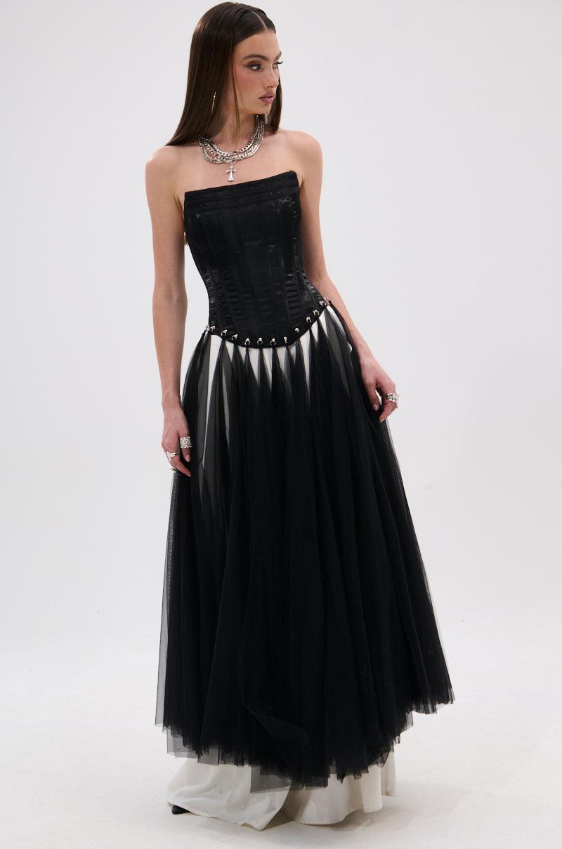 MARRIED TO THE GAME CORSET TOP IN BLACK Product Image