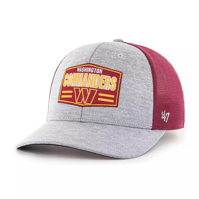 Men's '47 Heathered Gray/Burgundy Washington Commanders Motivator Flex Hat, Size: Small/Medium, Wft Grey Product Image