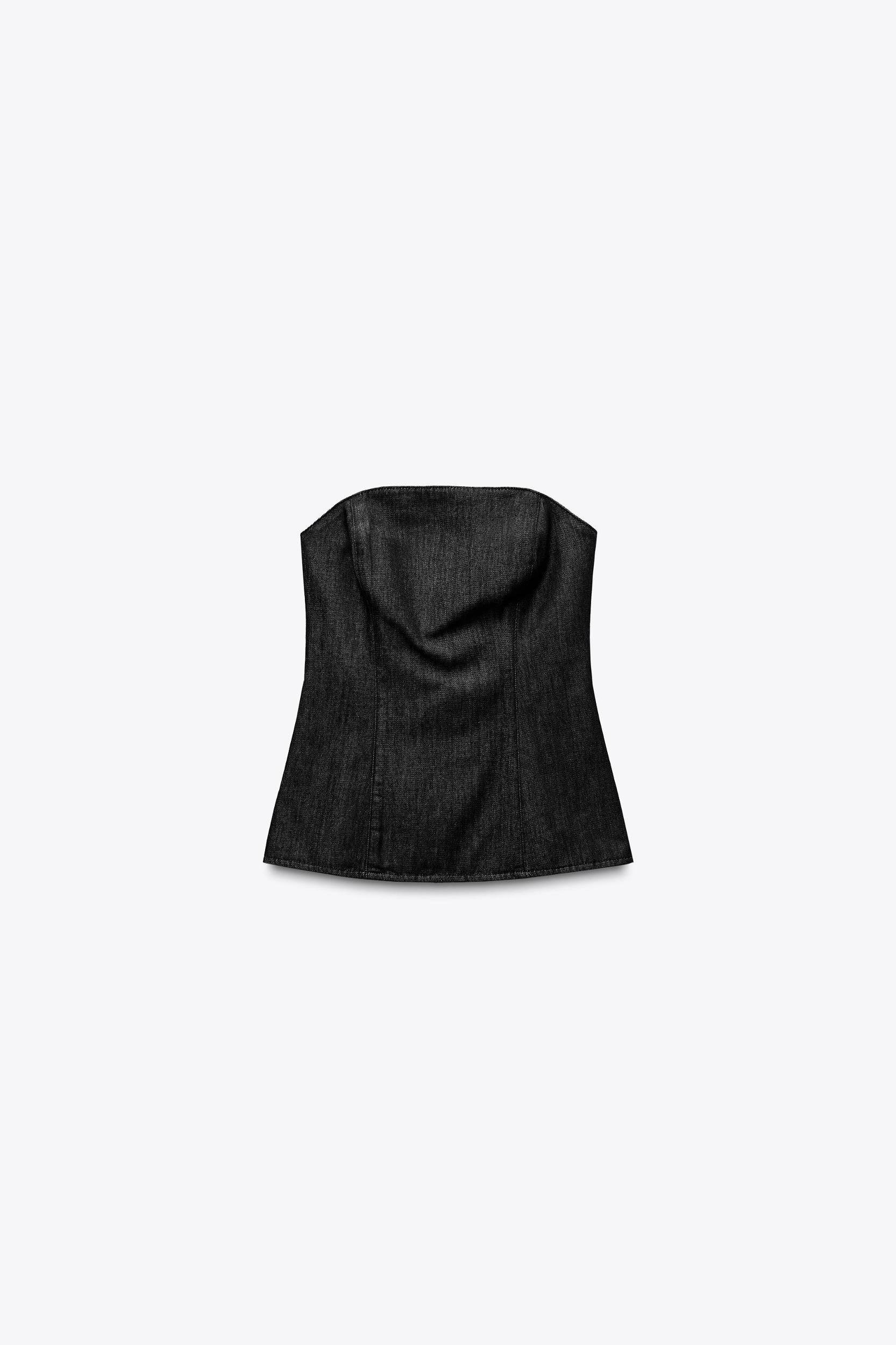 TRF DENIM BANDEAU TOP Product Image