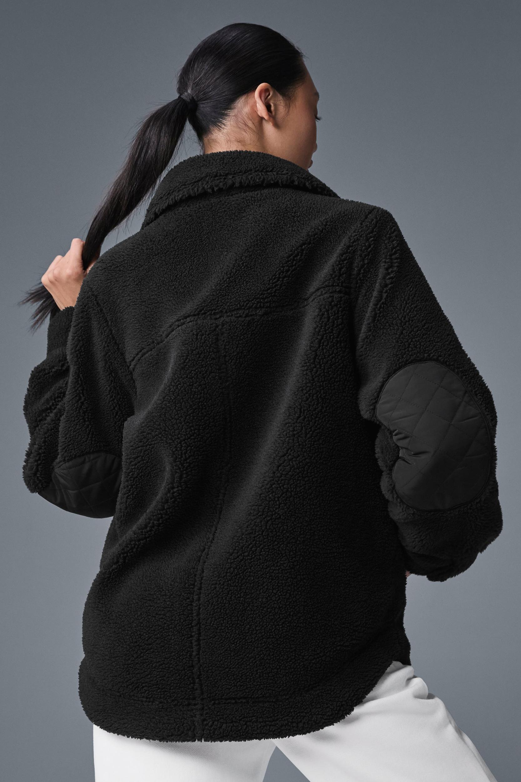 Sherpa Edge Shacket - Black Female Product Image