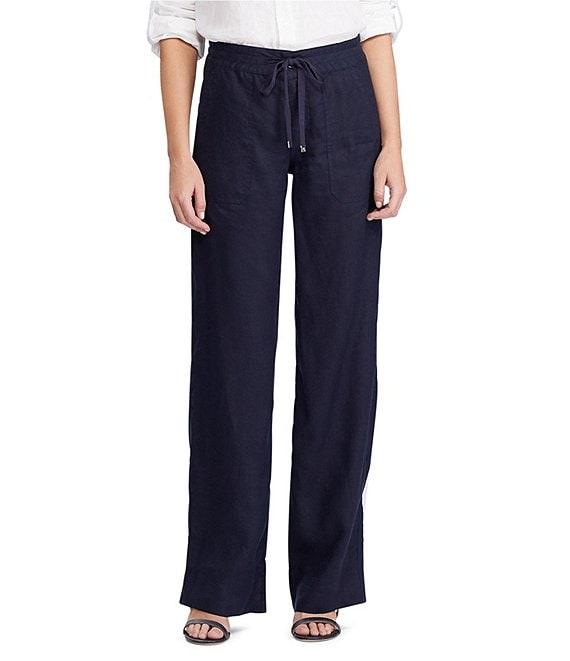 Lauren Ralph Lauren Wide Leg Linen Pants Product Image