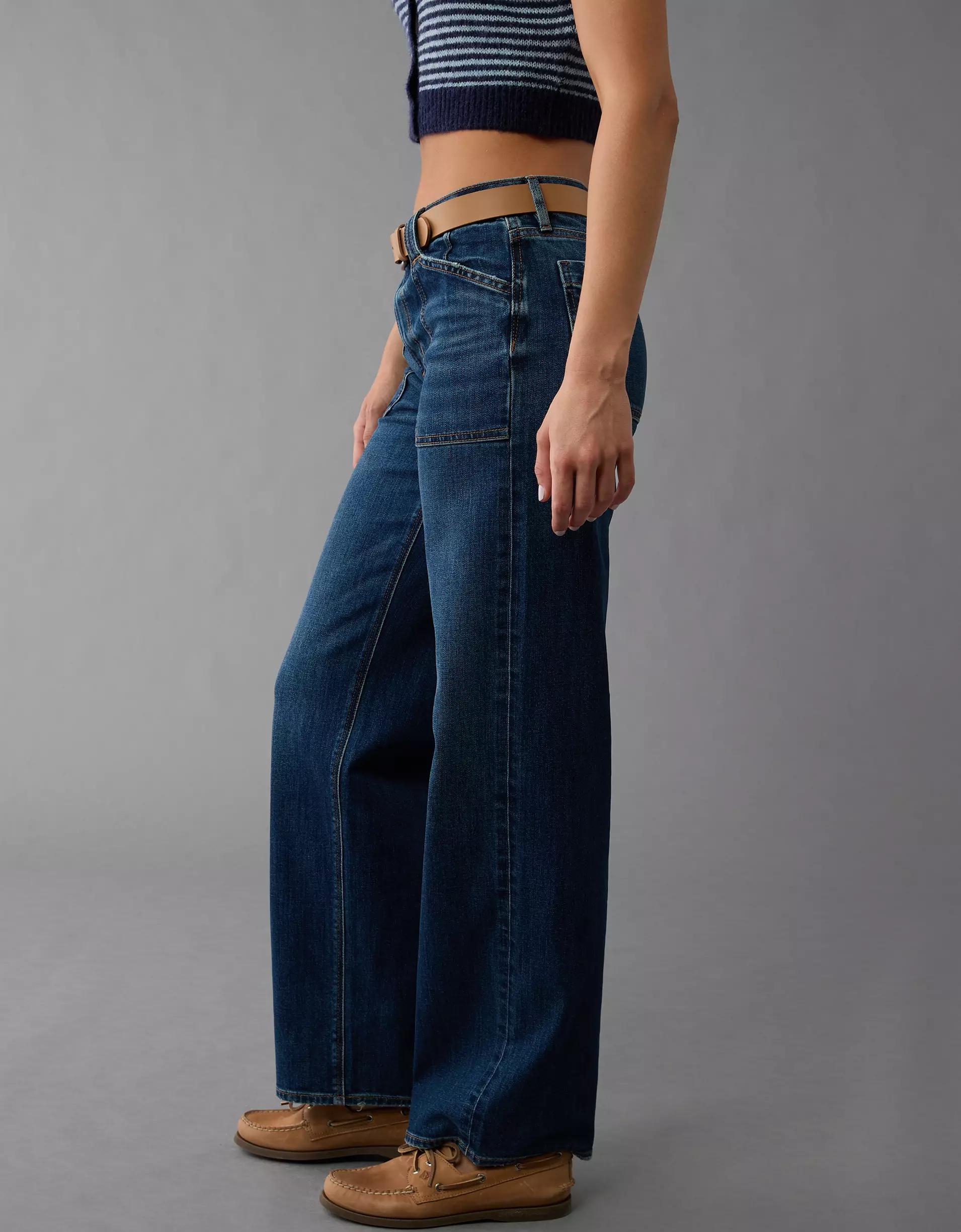 AE Stretch High-Waisted Stovepipe Utility Jean Product Image