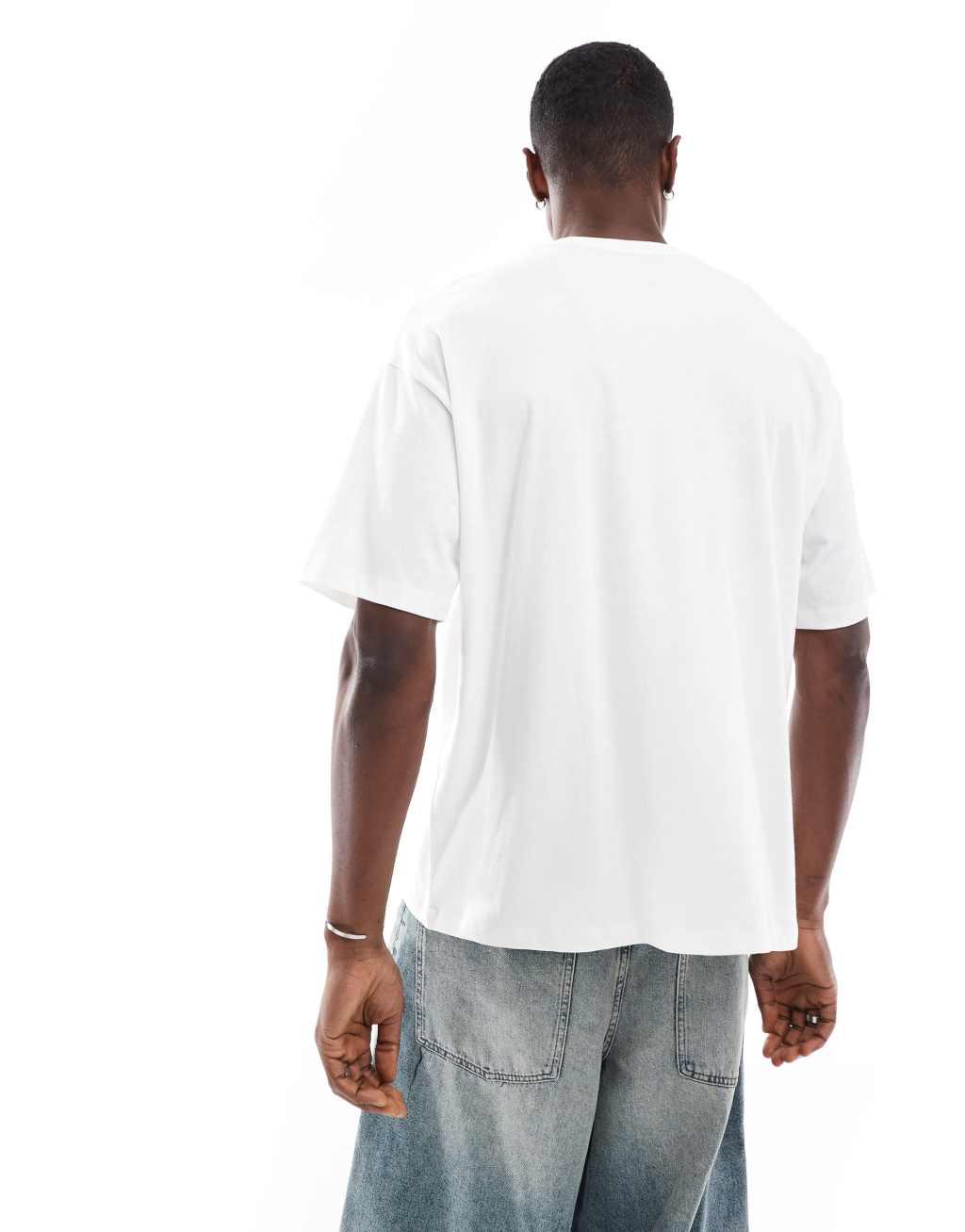 ASOS DESIGN essential 2 pack oversized t-shirts in black and white Product Image
