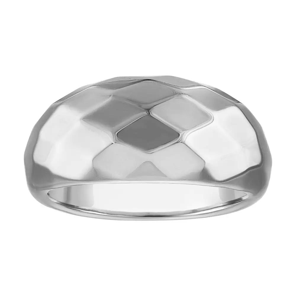 Jordan Blue Sterling Silver Diamond Cut Bold Ring, Women's, Size: 9 Product Image