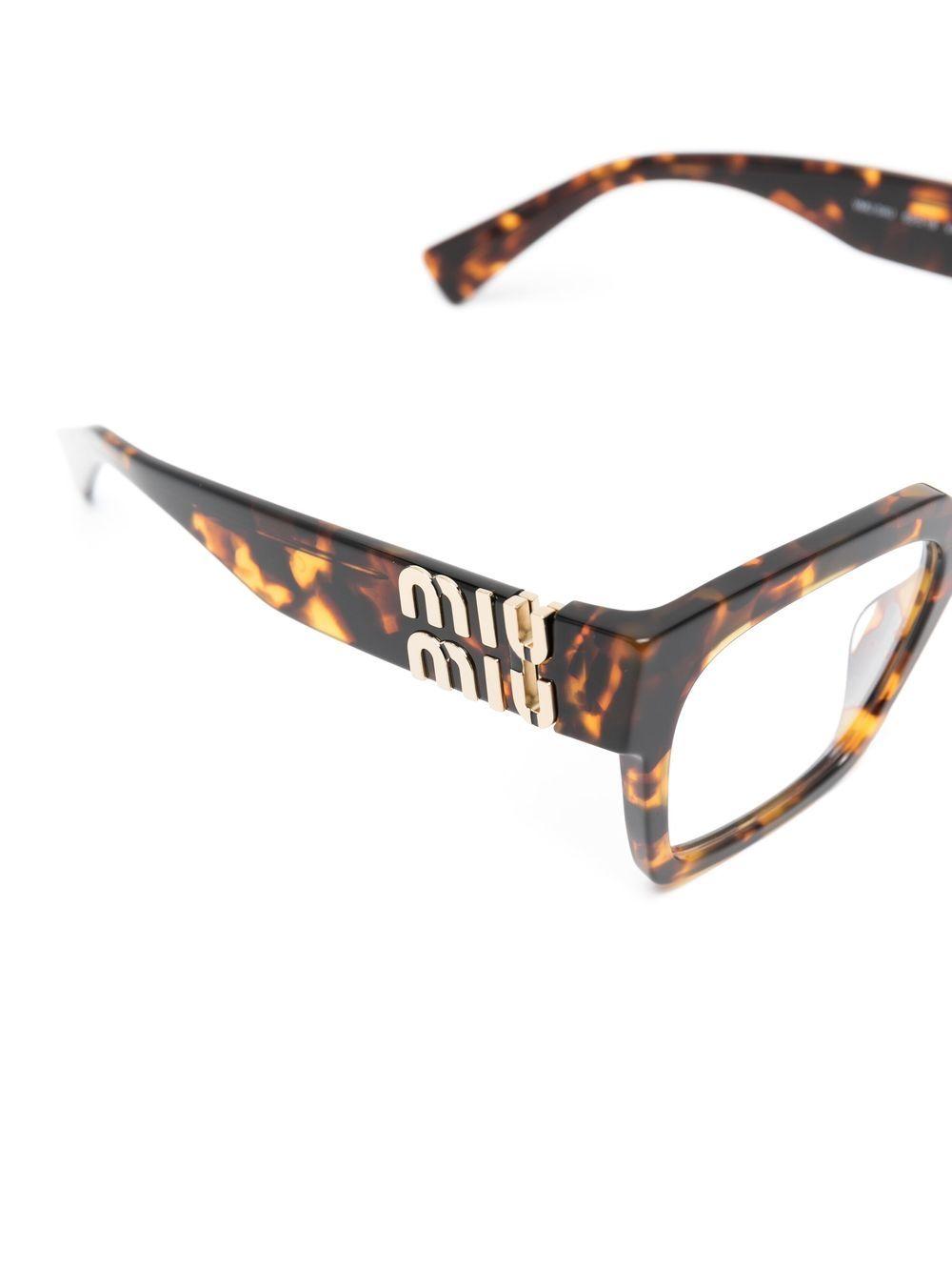 tortoiseshell-effect square glasses Product Image