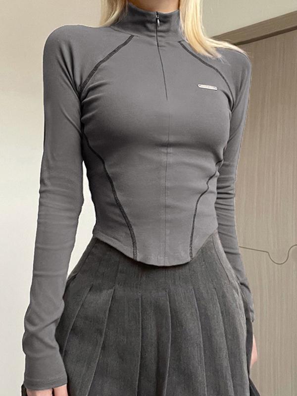 Stitch Detail Long Sleeve Top Product Image