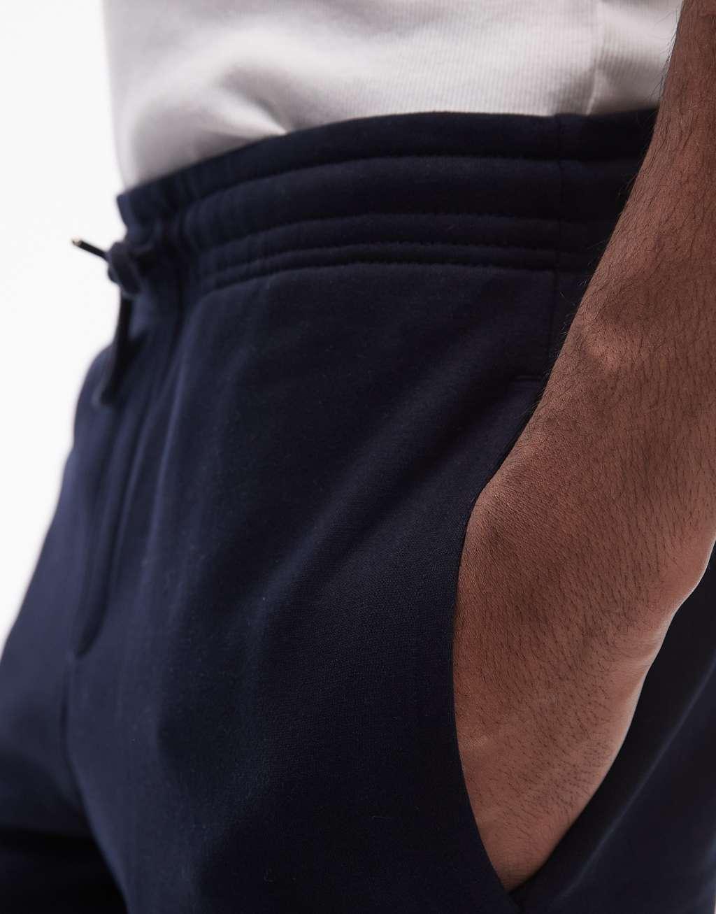 Mango drawstring slim fit sweatpants in navy Product Image