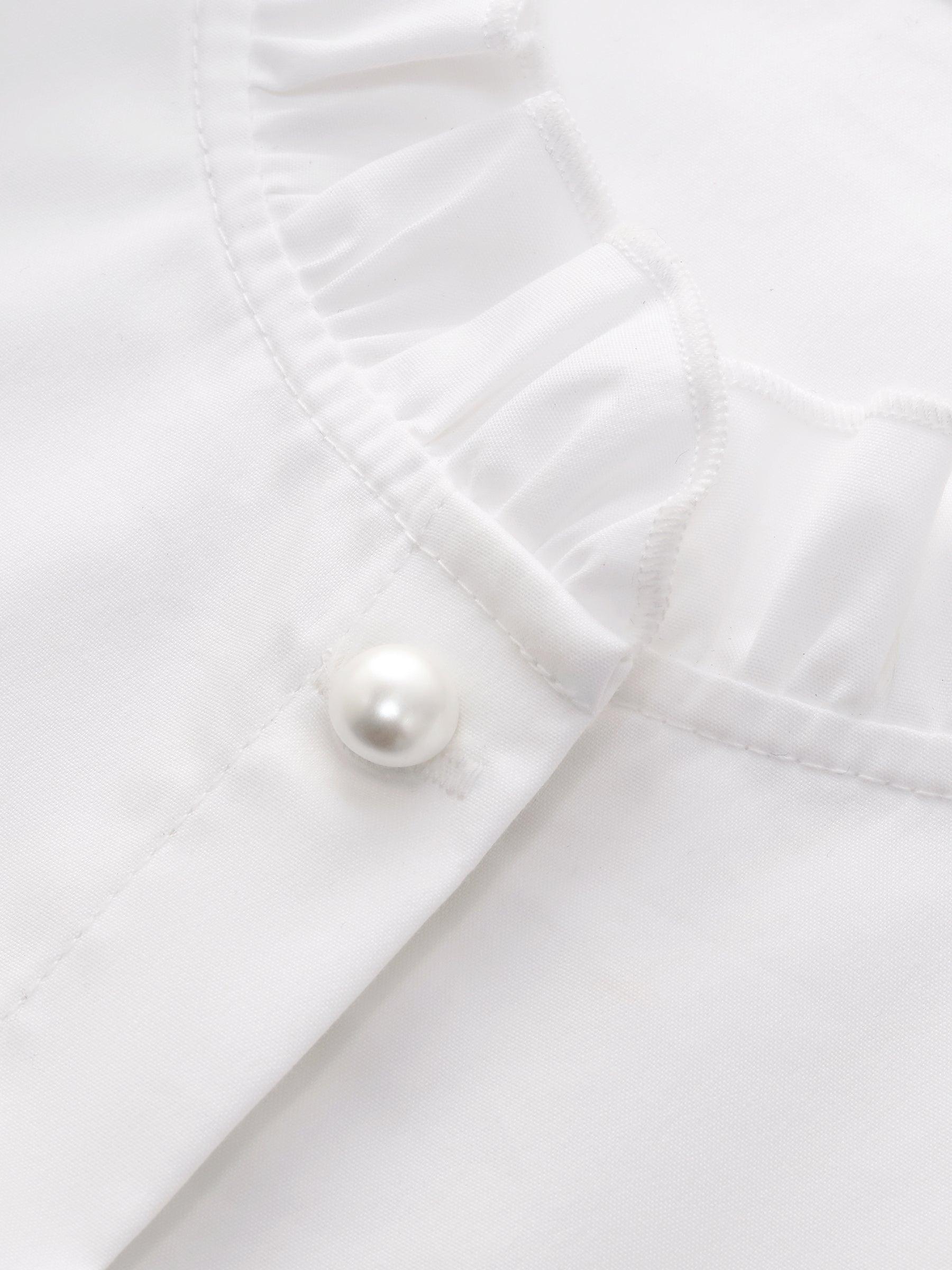 Ruffle Collar Women Sleeveless Shirt Product Image