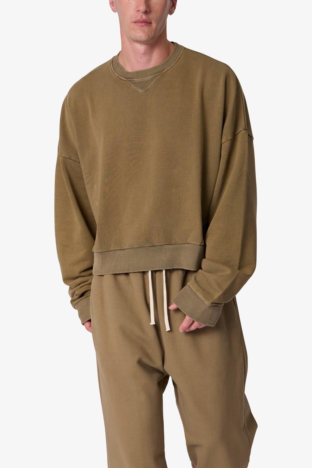 Cropped Crewneck - Washed Earth Product Image