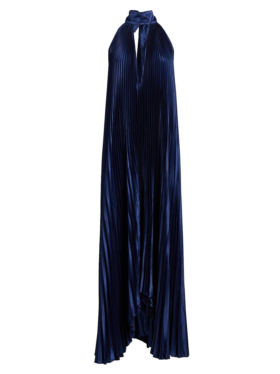 Womens La Fete Opera Pleated Halterneck Gown Product Image