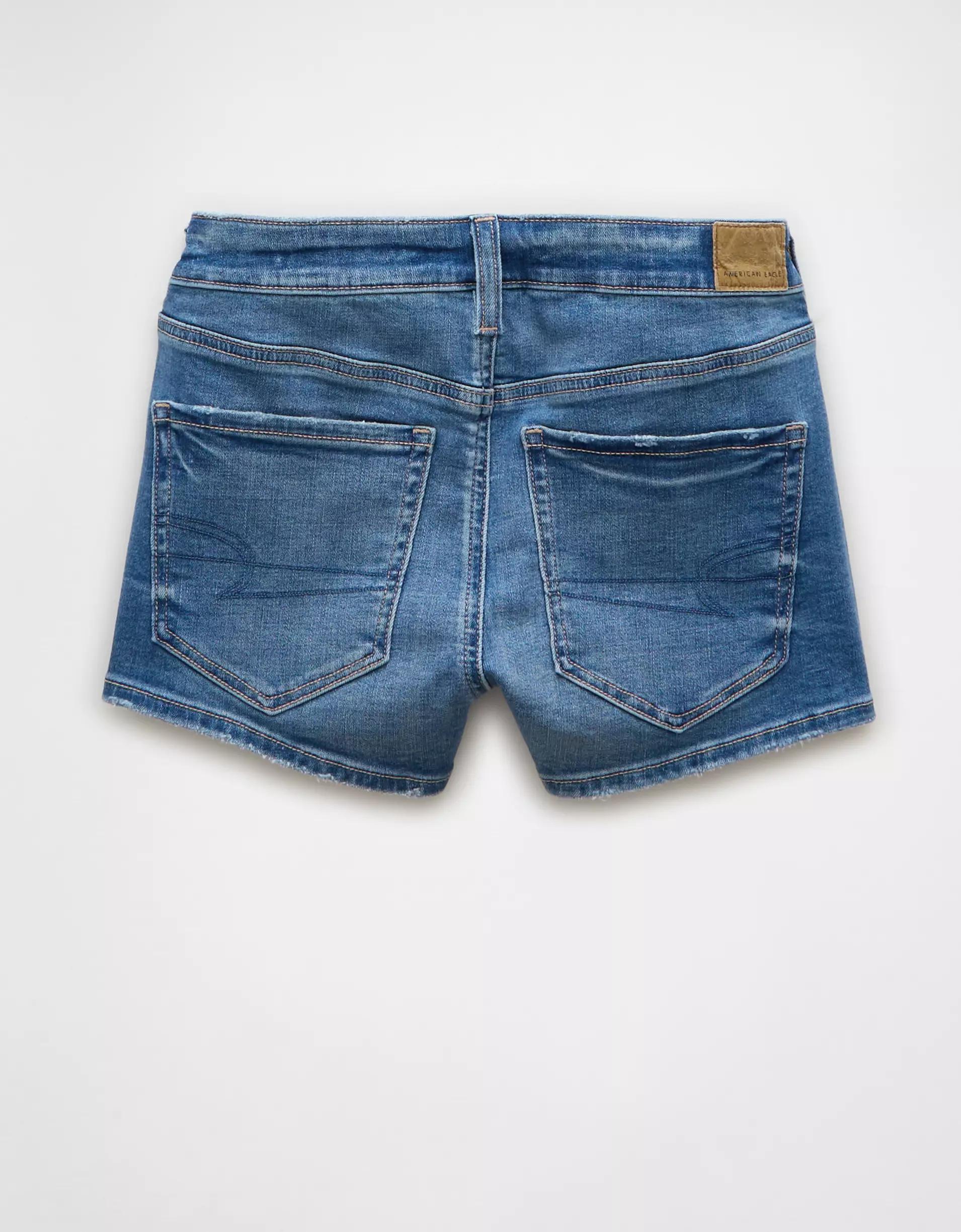 AE Next Level High-Waisted Denim Short Short Product Image