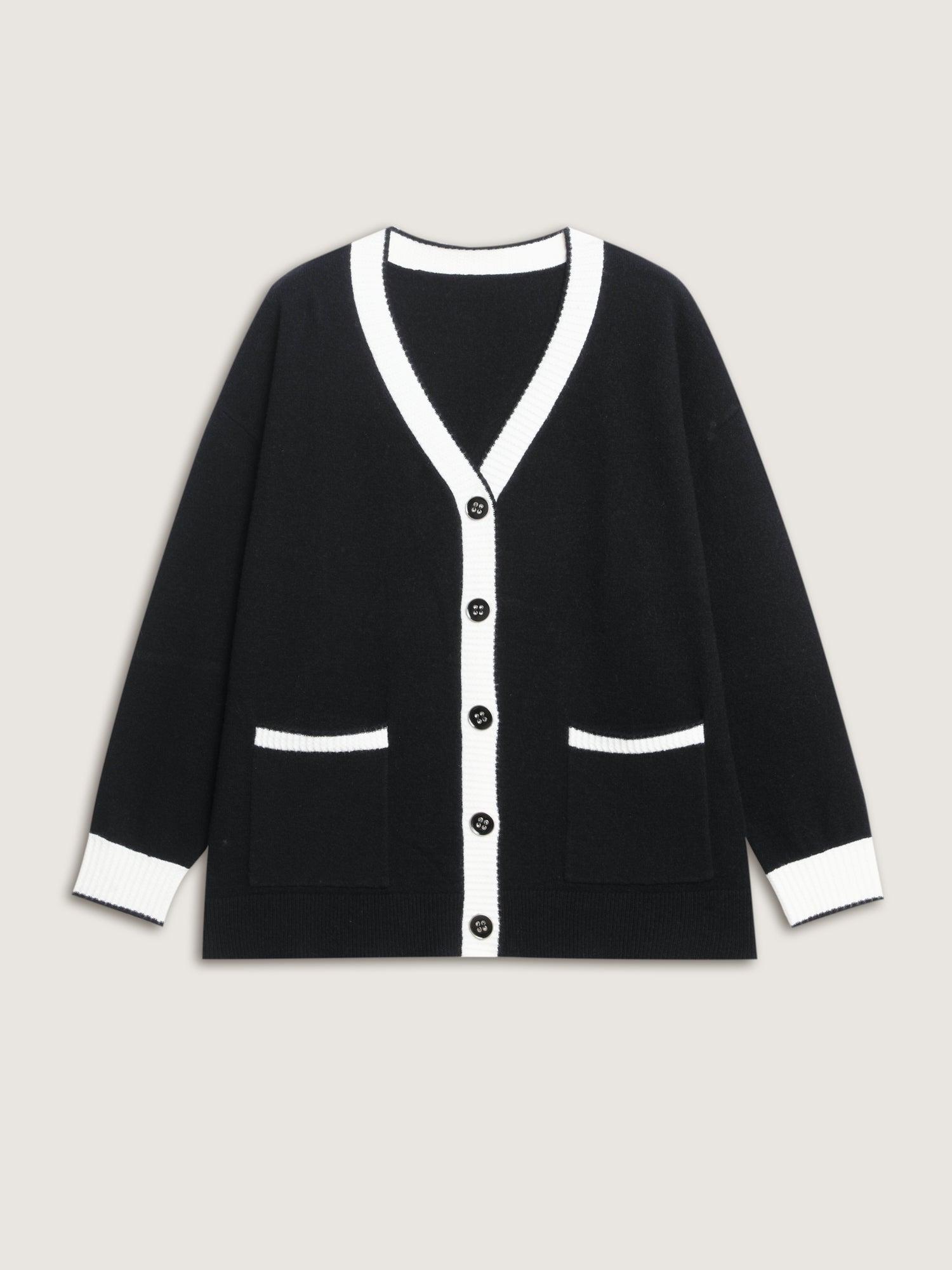 Supersoft Contrast Trim Pocketed Cardigan Female Product Image