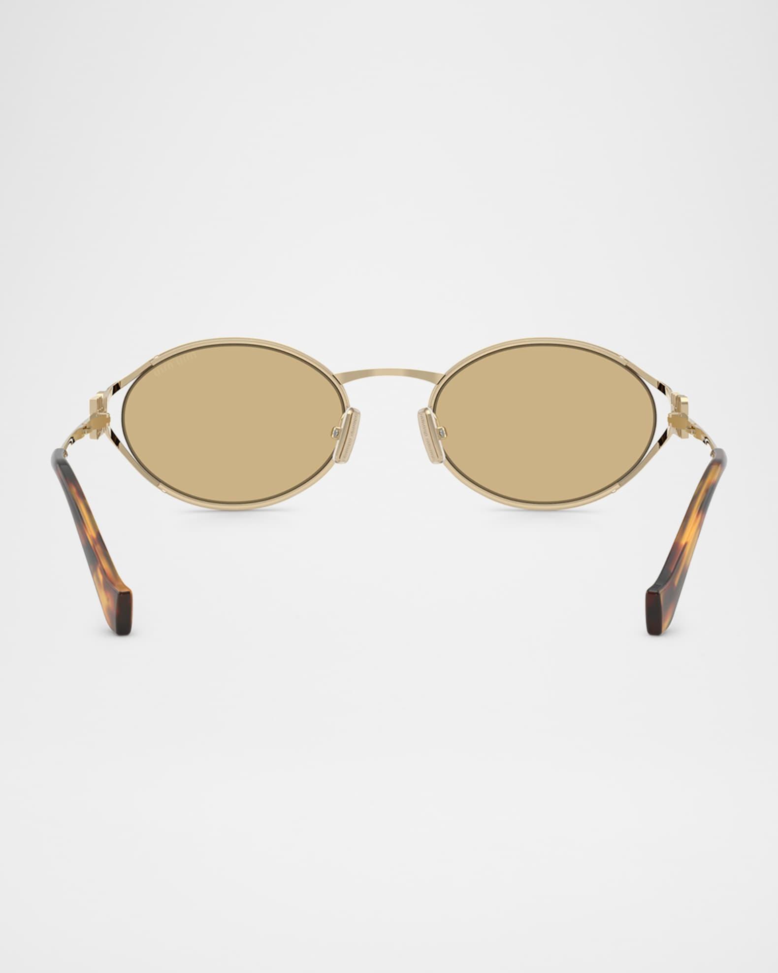 MU 52YS Metal Oval Sunglasses Product Image