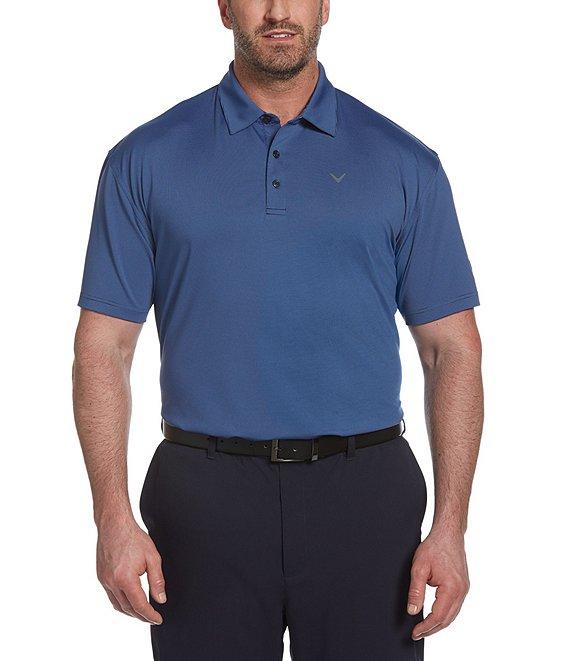 Callaway Big & Tall Fine Line Stripe Stretch Short Sleeve Polo Shirt Product Image