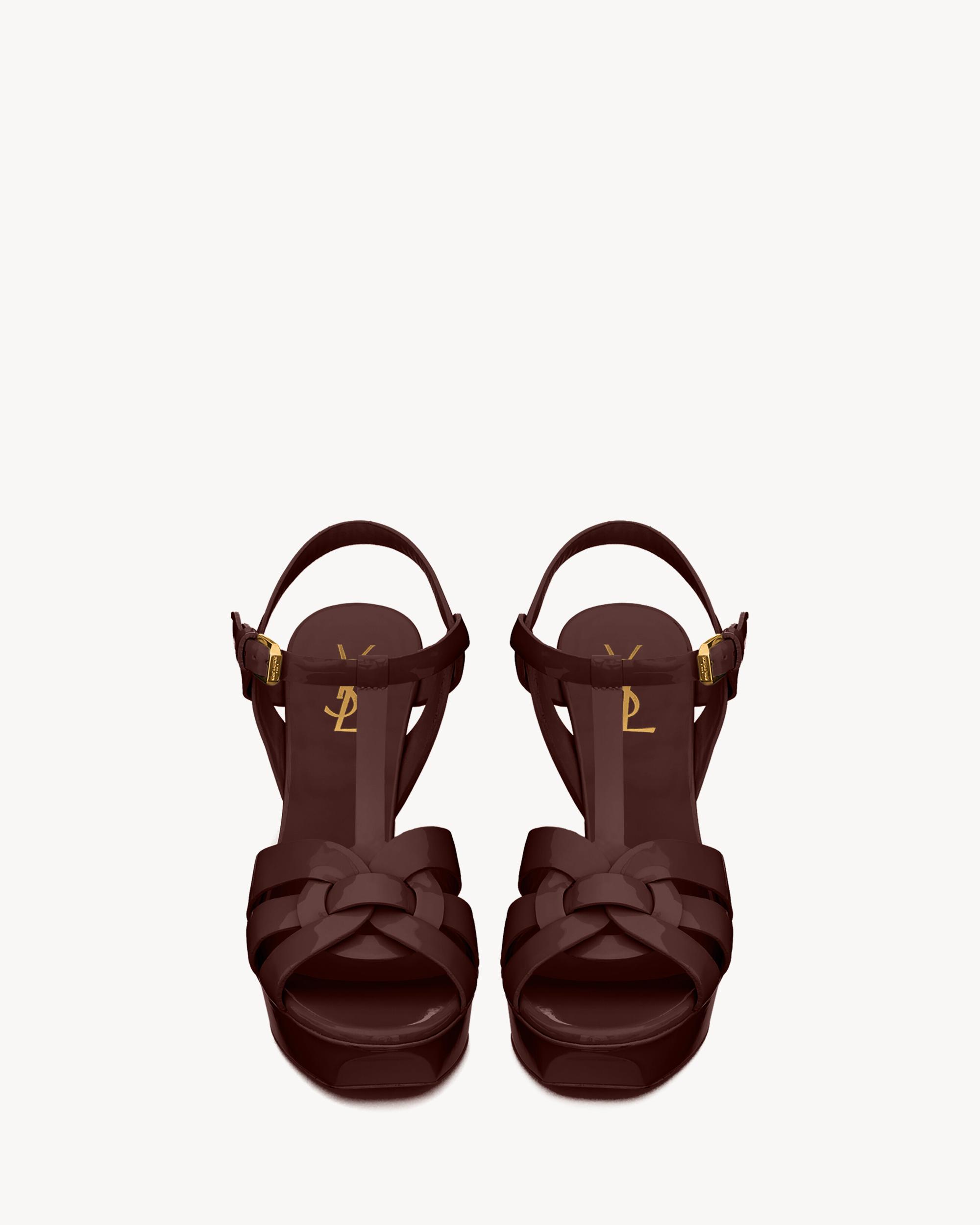 TRIBUTE platform sandals in patent leather Product Image