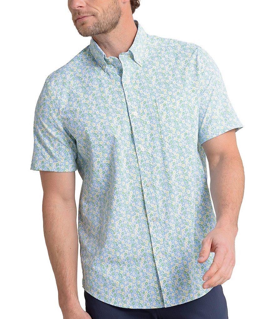 Southern Tide Performance Stretch Intercoastal Petal Party Short Sleeve Woven Shirt Product Image