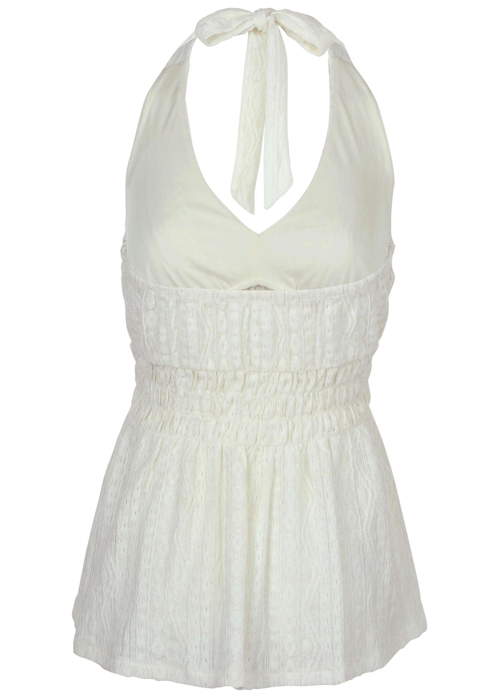 Bahama Knit Halter - Off White Product Image