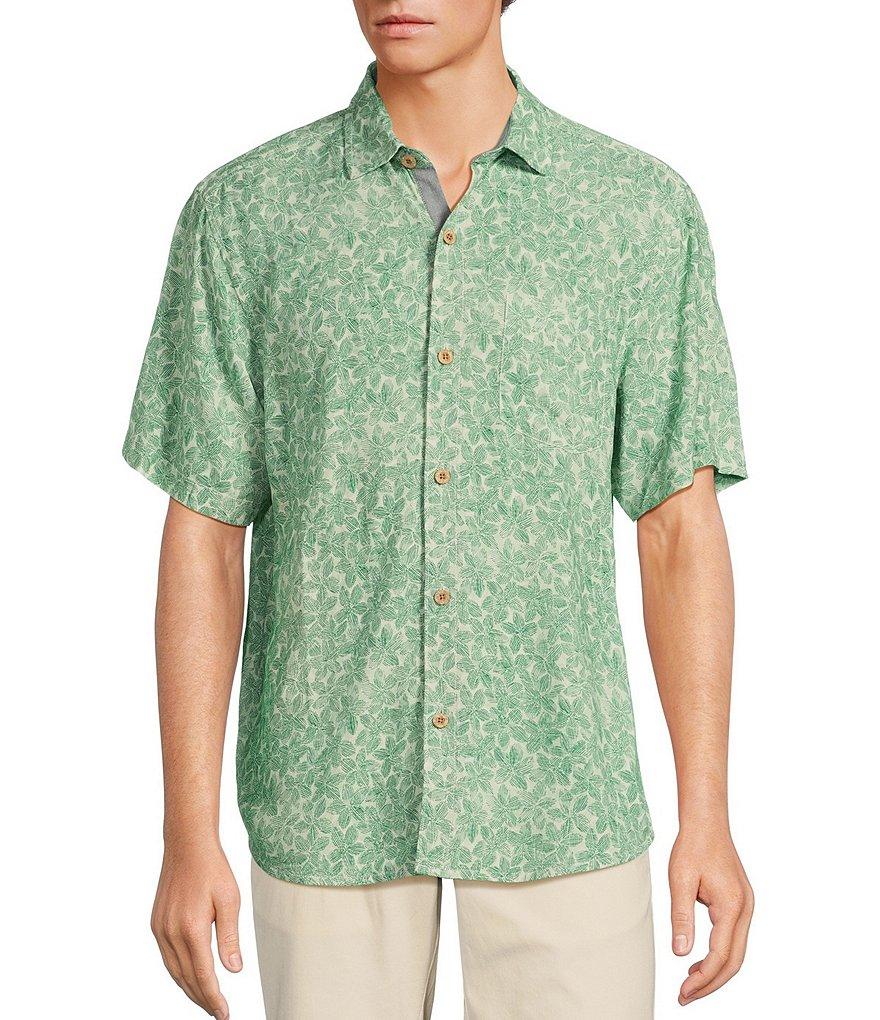 Tommy Bahama Big & Tall Veracruz Cay Sand Dollar Short Sleeve Woven Shirt Product Image