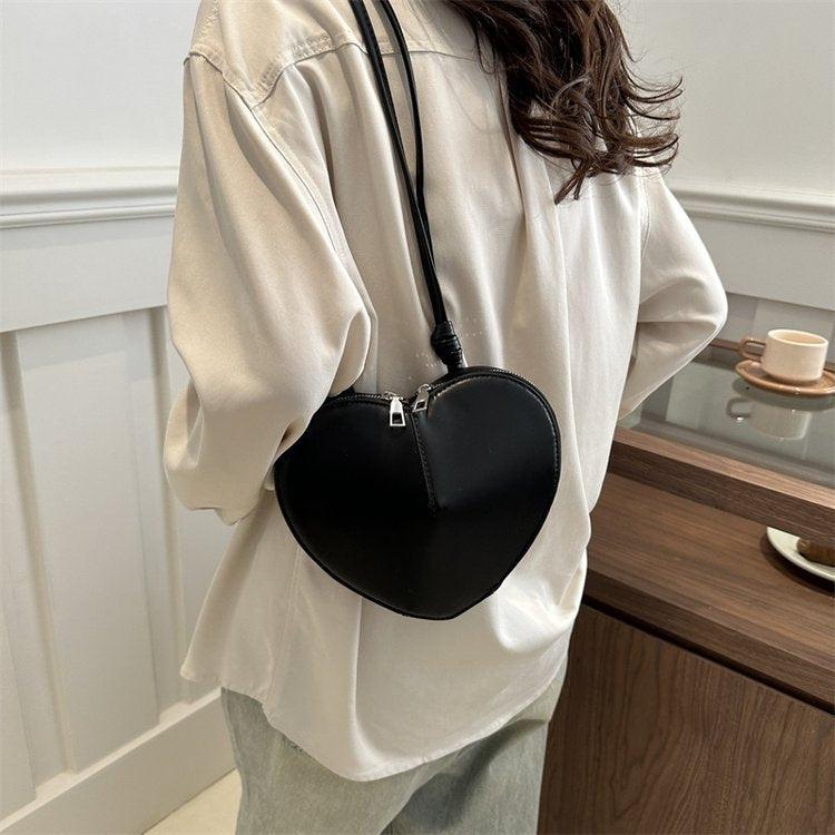 Lior Solid Color Heart Shape Shoulder Bag Product Image