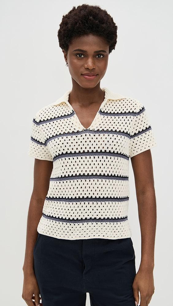 Vince Macrame Stripe Henley Tee | Shopbop Product Image