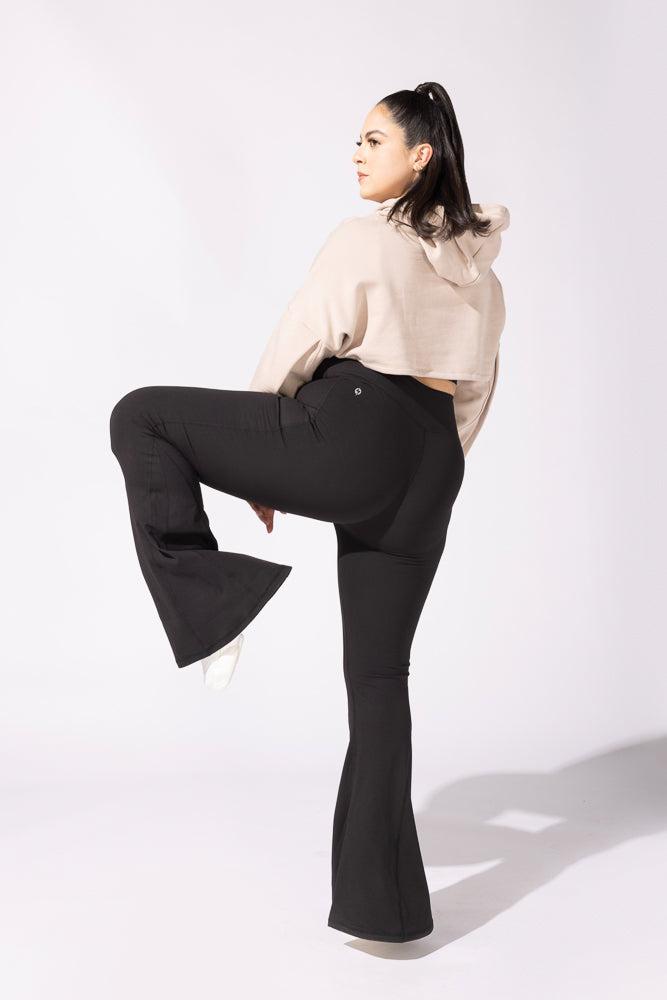 Crisscross Hourglass® Bell Bottom with Pockets - Black Product Image