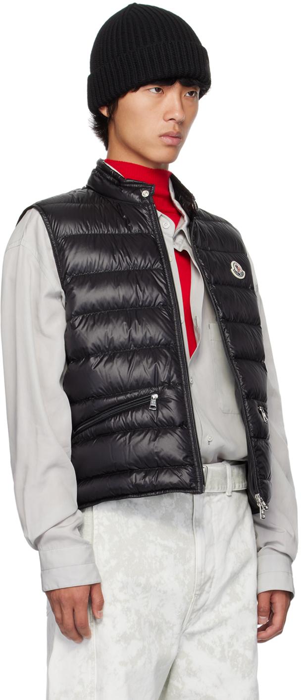 MONCLER High Collar Puffer Quilted Sleeveless Jacket In Black Product Image