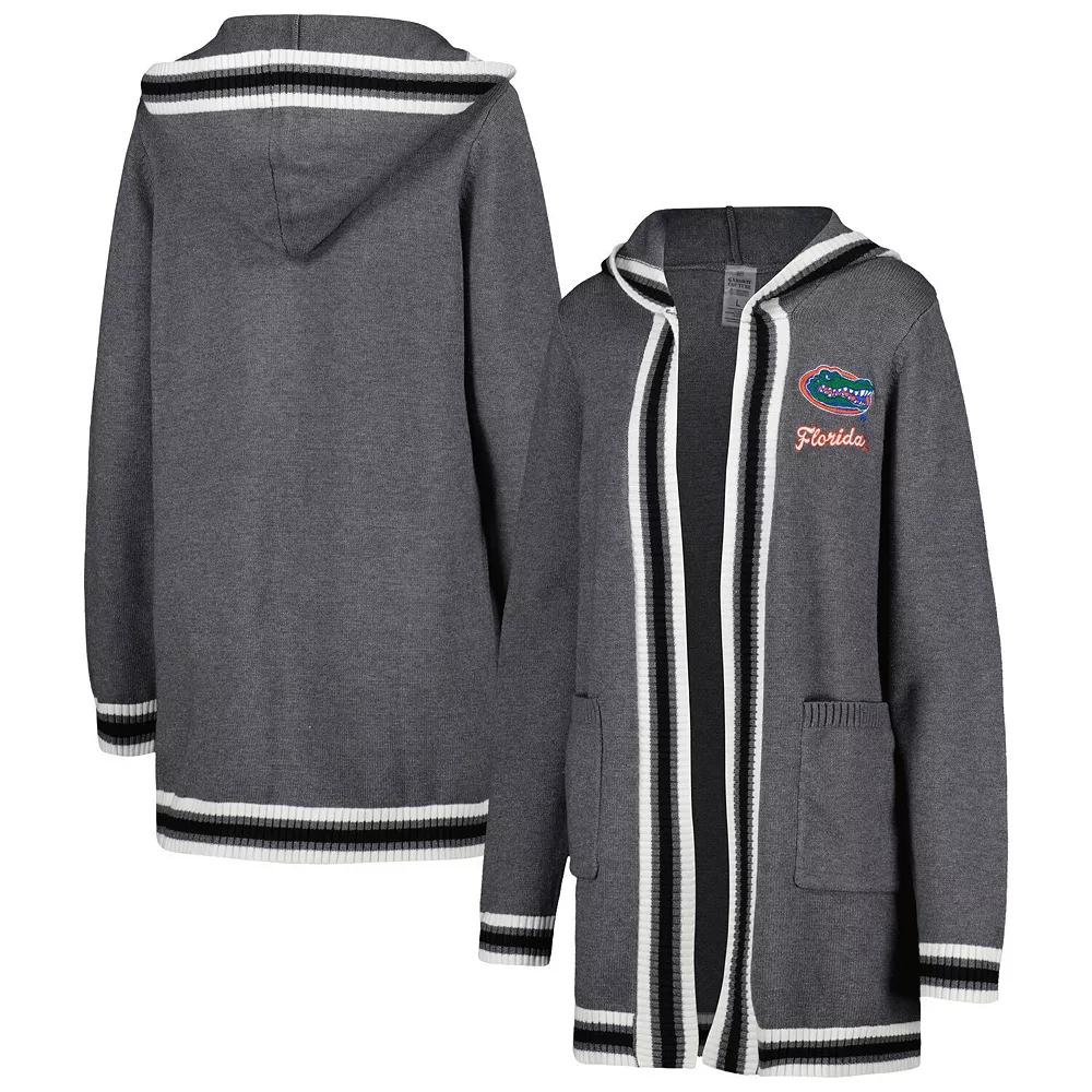 Women's Gameday Couture Charcoal Florida Gators One More Round Tri-Blend Striped Hooded Cardigan Sweater, Size: Medium Product Image