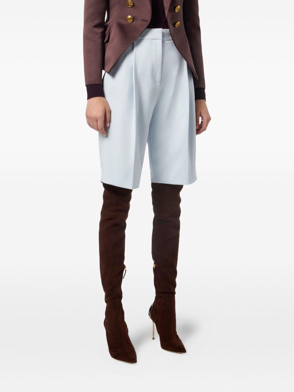 pleated high-waist shorts Product Image