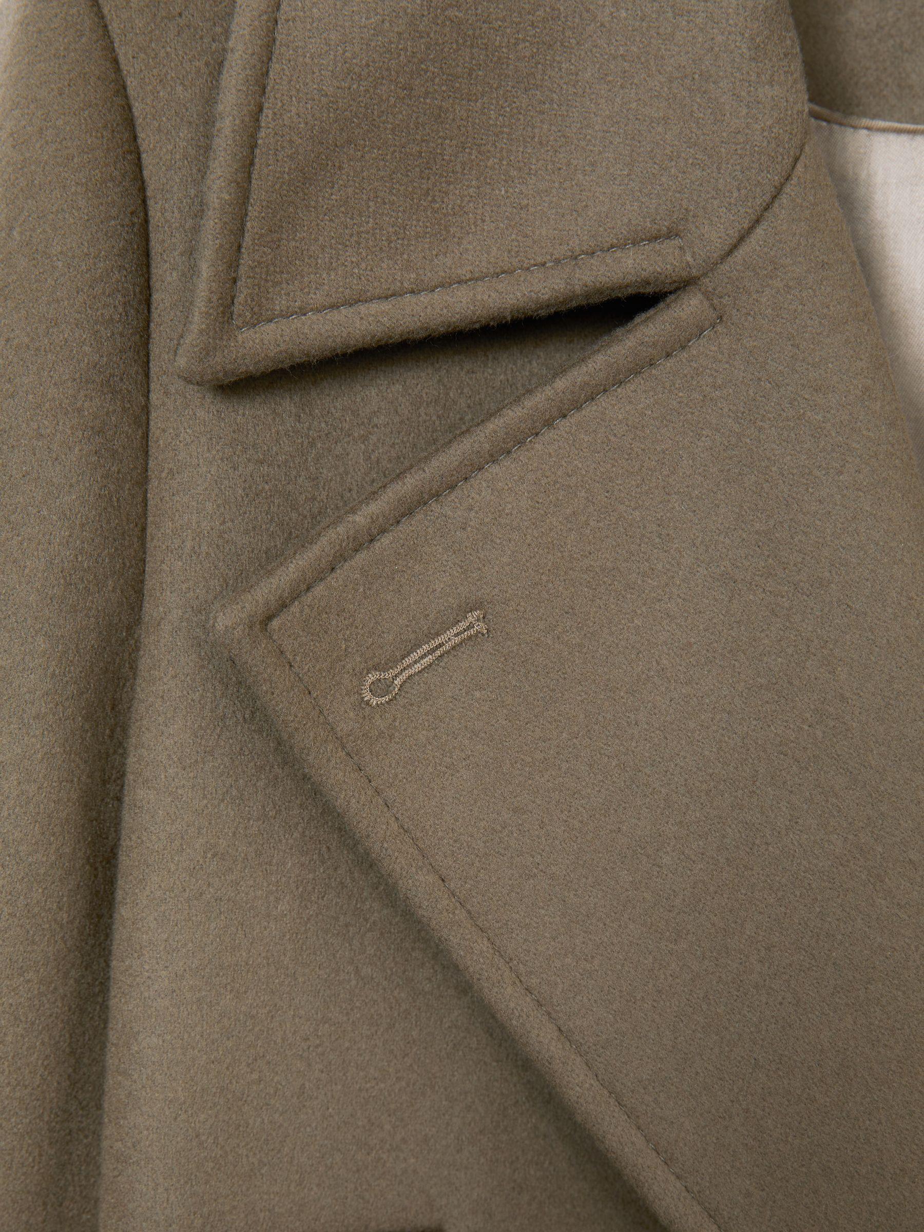 Atelier Wool-Blend Longline Coat in Khaki Product Image