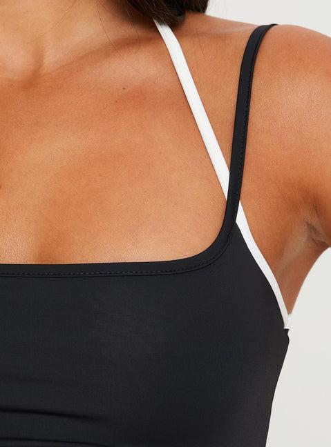 Premier Layered Tank Top Black Product Image