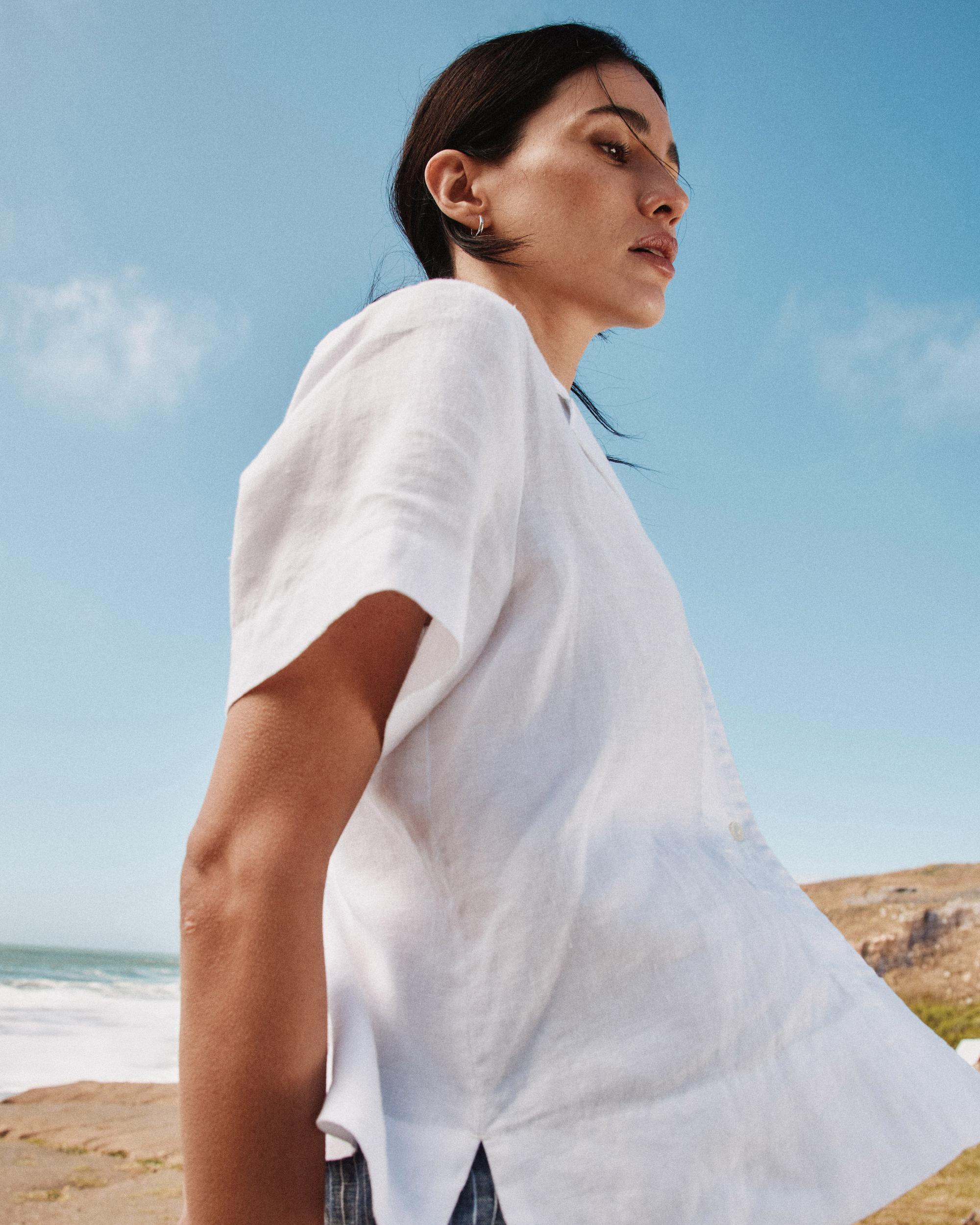 Quince | Women's Short Sleeve Shirt Size XS, Linen Product Image