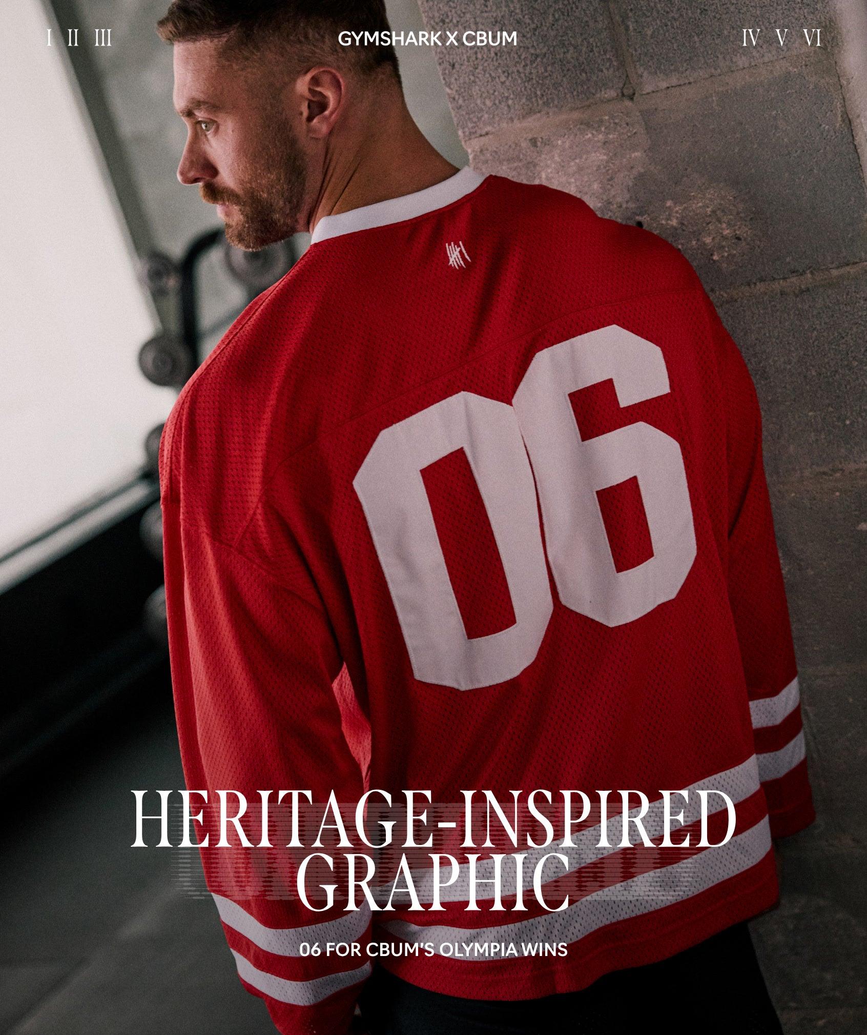 Gymshark x CBUM Hockey Jersey - Crimson Red Male Product Image