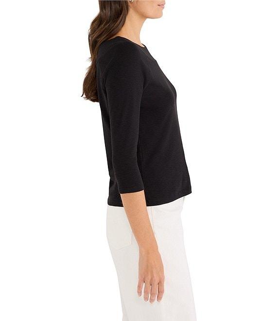 NIC + ZOE Ballet Boat Neck 3/4 Sleeve Tee Product Image