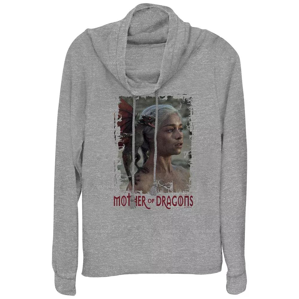 Women's Game Of Thrones Mother Of Dragons Cowlneck Graphic Lightweight Long Sleeve,  Product Image