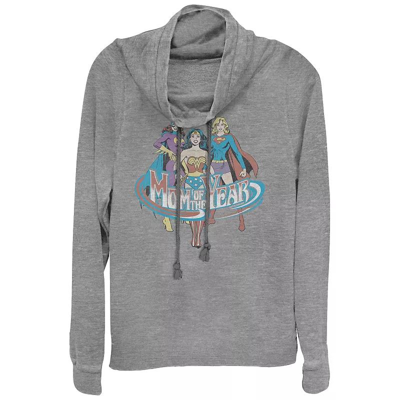 Women's DC Women Mom Of The Year Cowlneck Graphic Lightweight Long Sleeve,  Product Image