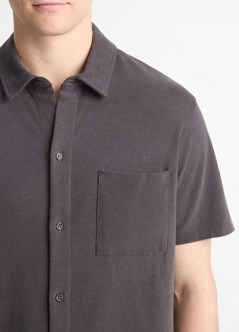 Mens Cotton Button-Front Shirt Product Image