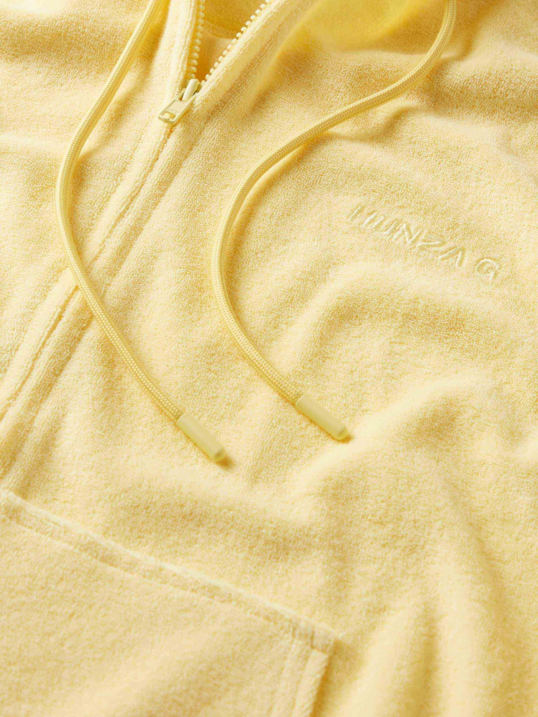 Terry Towelling Zip Hoodie - Butter Product Image
