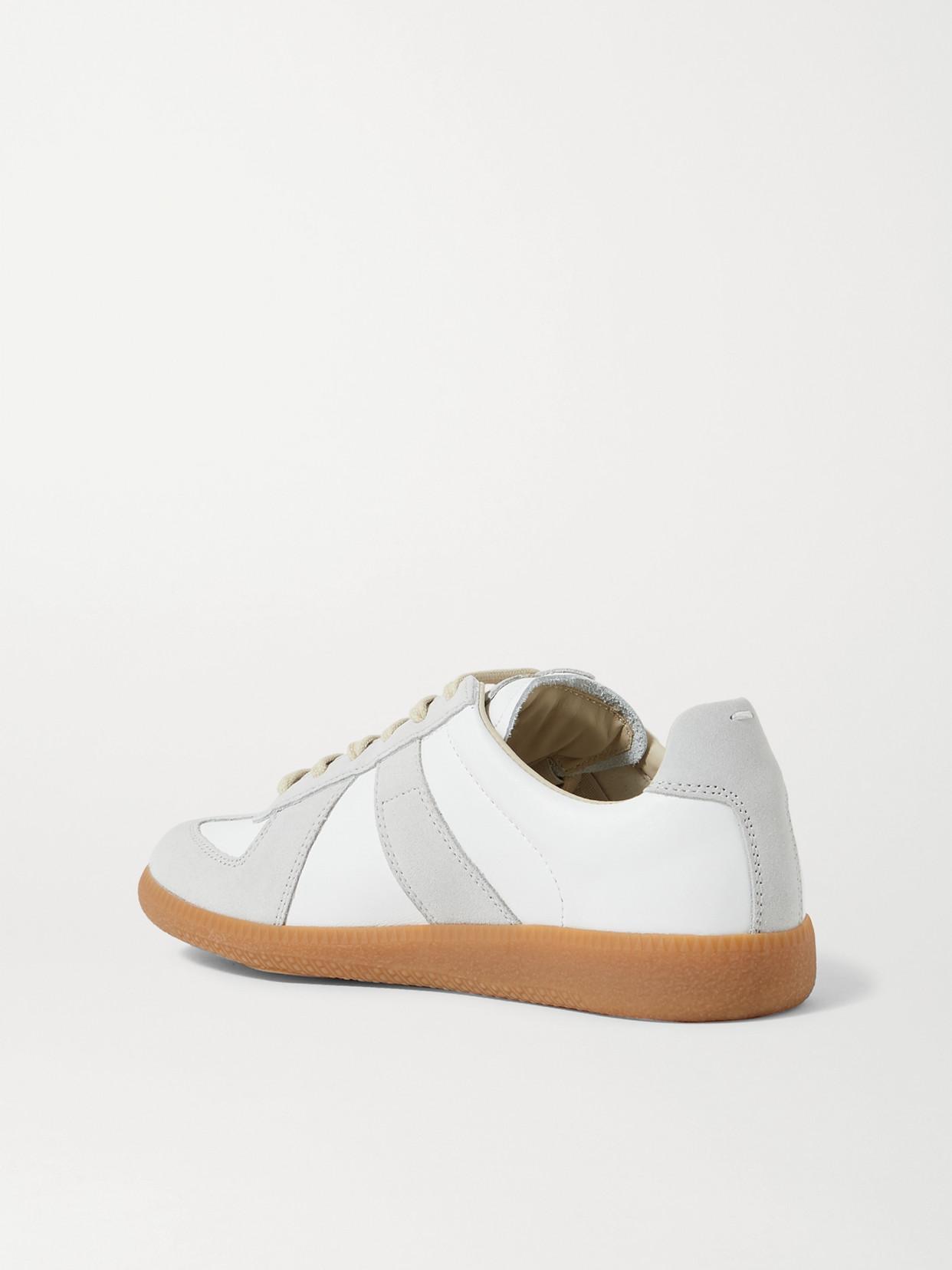 MAISON MARGIELA Replica Leather And Suede Sneakers In White Product Image