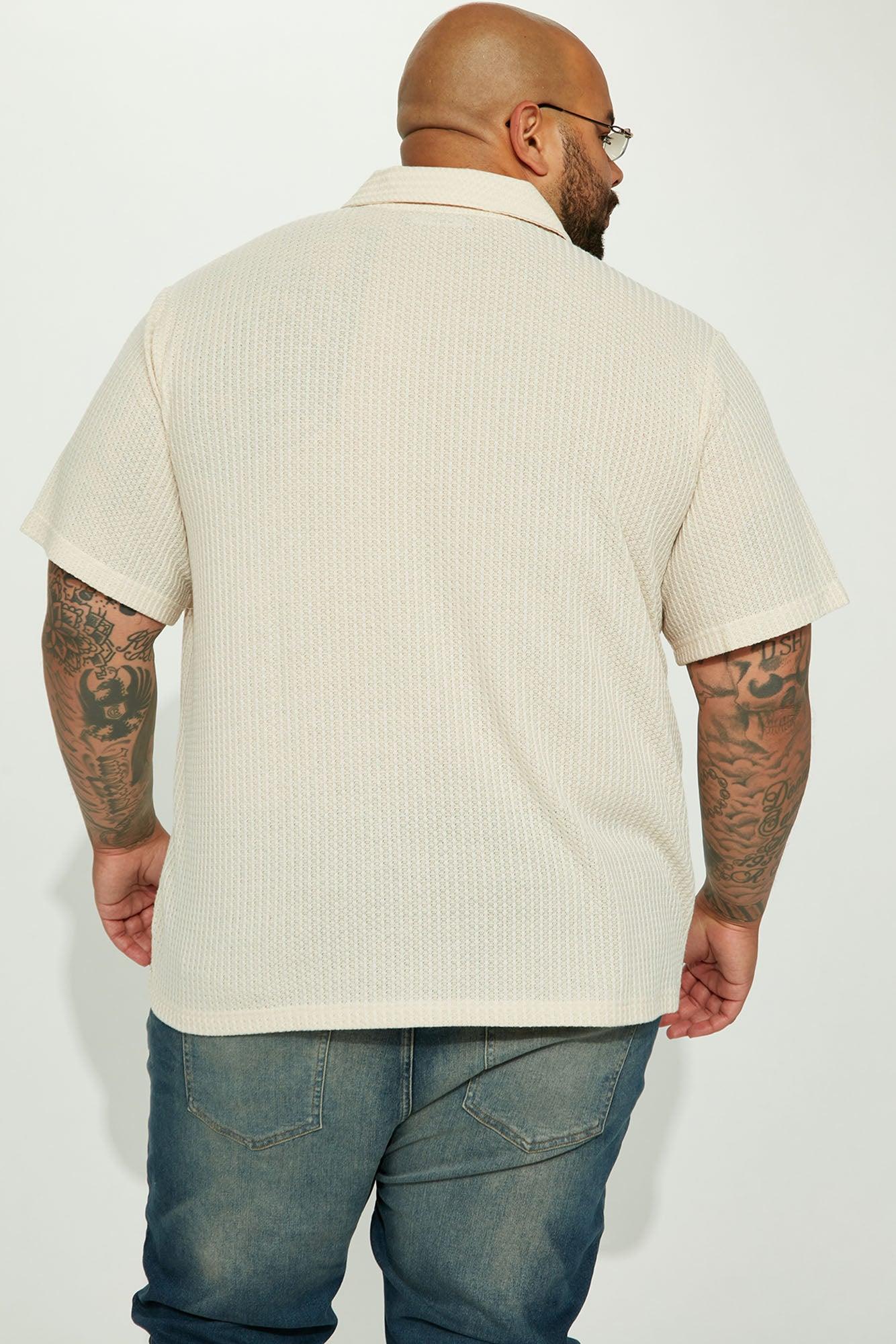 Blissful Short Sleeve Polo - Oatmeal Product Image