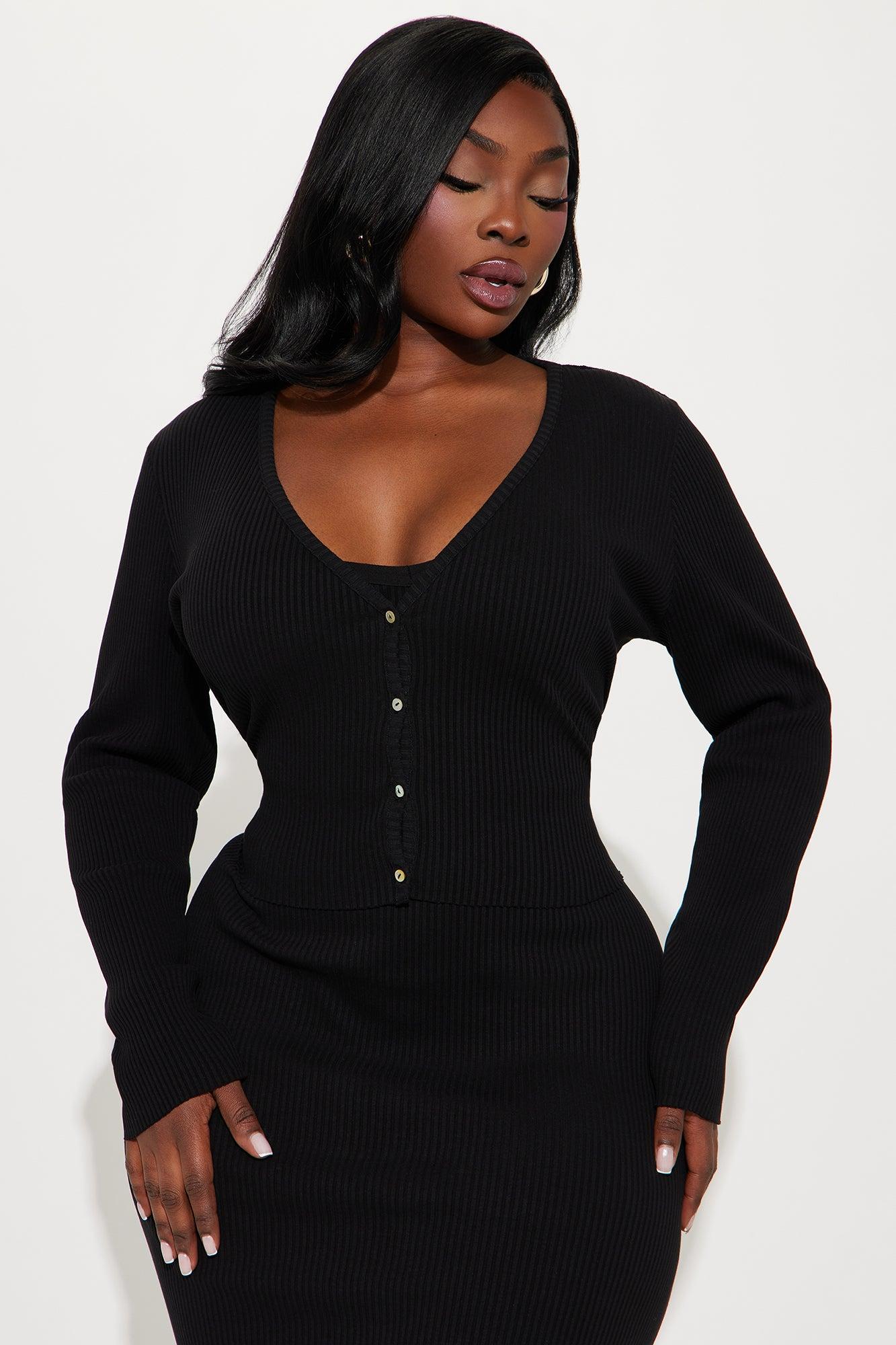 Rachel Ribbed 3 Piece Set - Black Product Image