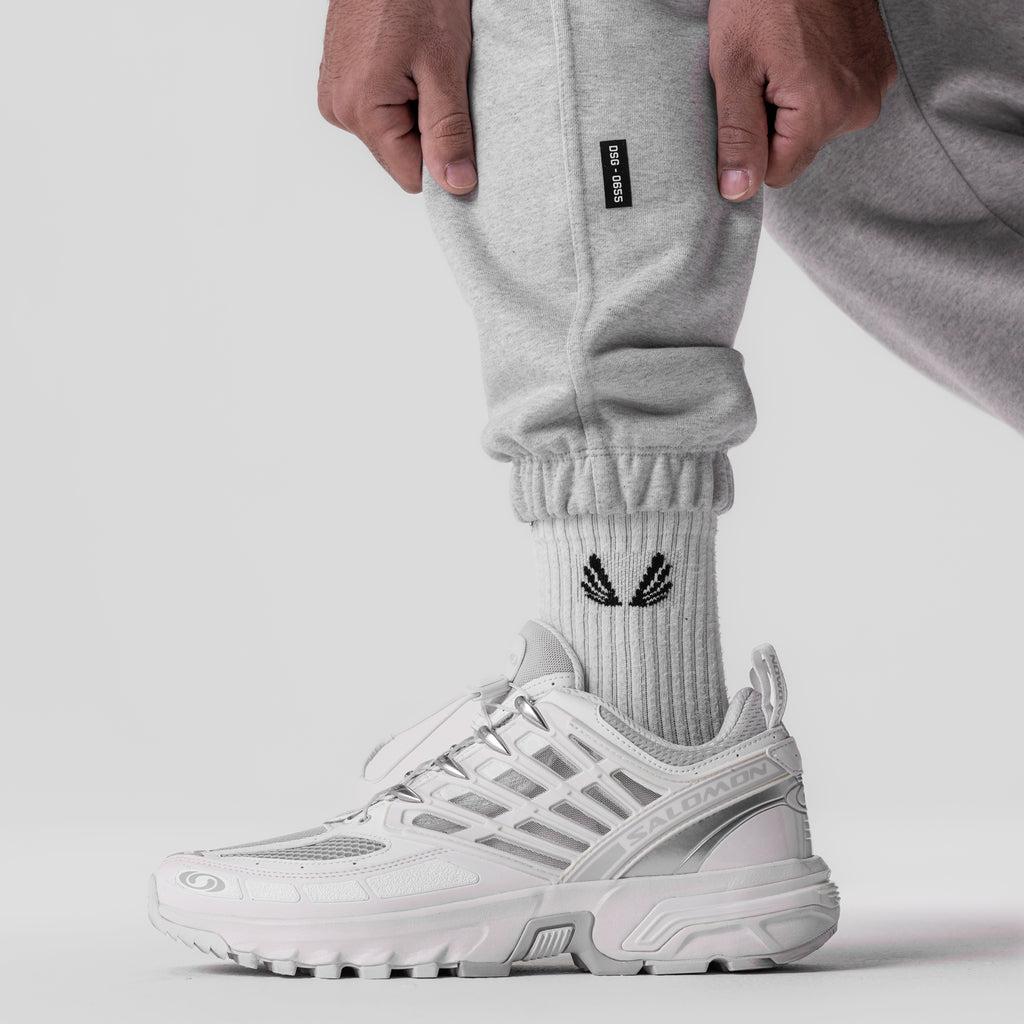 0655. Tech-Terry™ Oversized Sweats - Heather Grey "Patch" Product Image